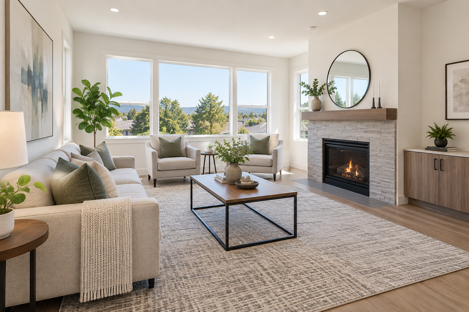 A bright San Jose, CA home interior, illustrative